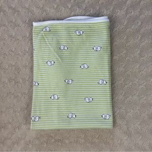 Little Me Green Elephants Baby Blanket Lovey White Black Gray Stripes